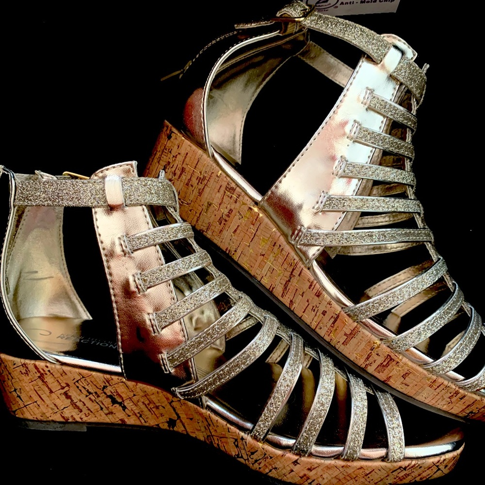 Gold Kenneth Cole Wedges